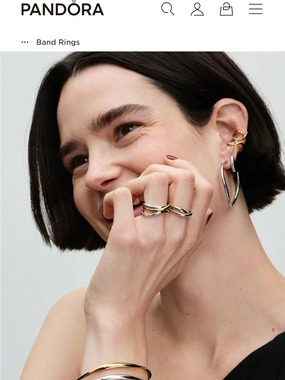 Two-tone Entwined Bands Ring